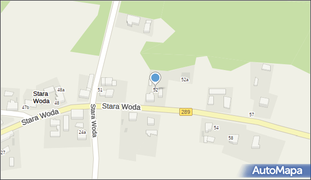 Stara Woda, Stara Woda, 52, mapa Stara Woda