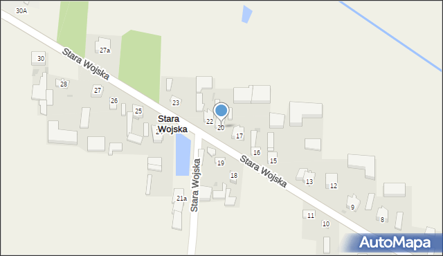 Stara Wojska, Stara Wojska, 20, mapa Stara Wojska