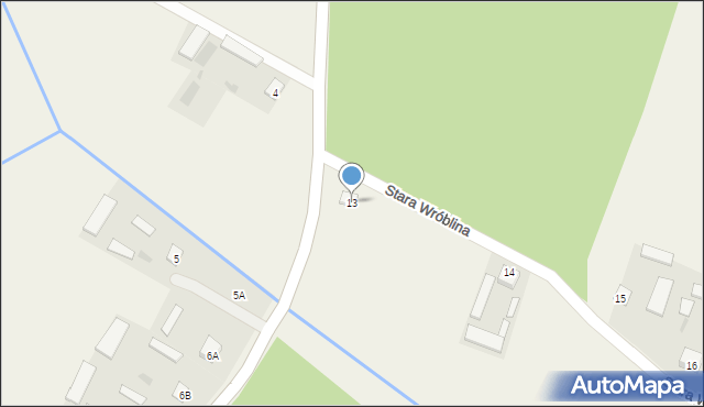 Stara Wróblina, Stara Wróblina, 13, mapa Stara Wróblina