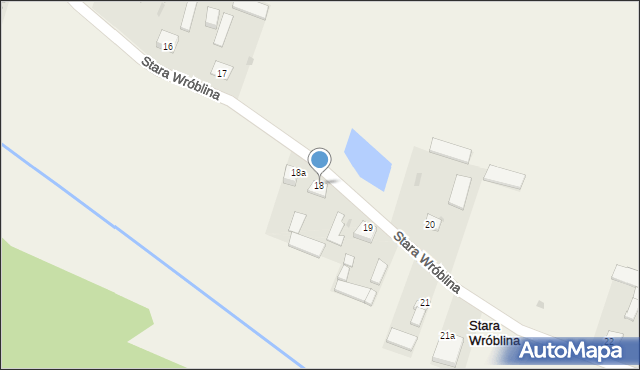Stara Wróblina, Stara Wróblina, 18, mapa Stara Wróblina