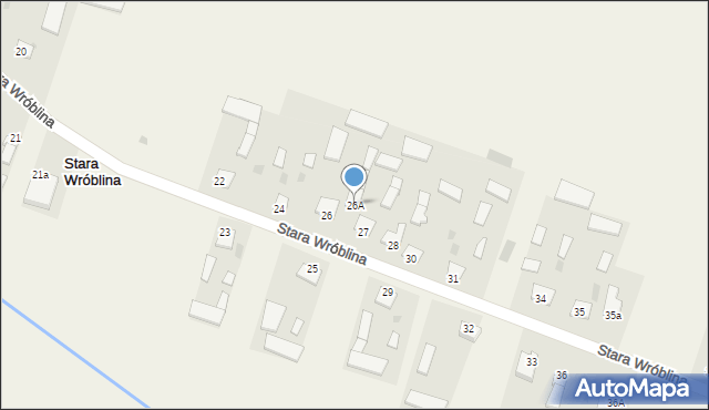Stara Wróblina, Stara Wróblina, 26A, mapa Stara Wróblina
