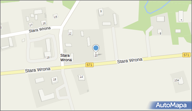 Stara Wrona, Stara Wrona, 10, mapa Stara Wrona