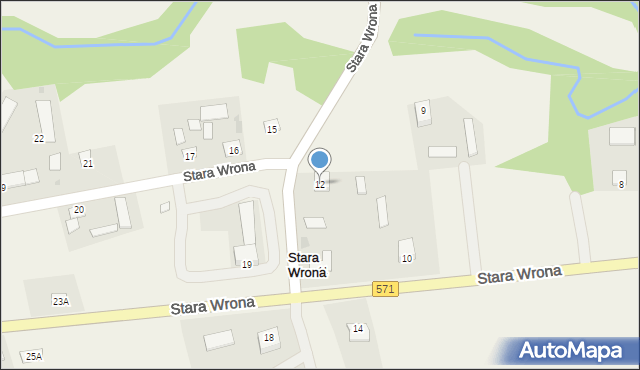 Stara Wrona, Stara Wrona, 12, mapa Stara Wrona