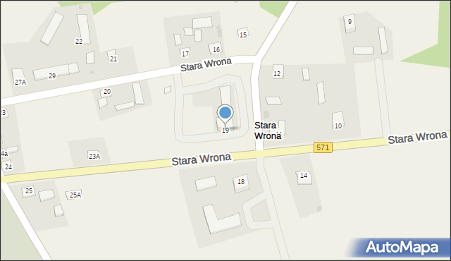 Stara Wrona, Stara Wrona, 19, mapa Stara Wrona