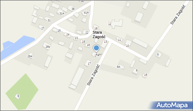 Stara Zagość, Stara Zagość, 17A, mapa Stara Zagość