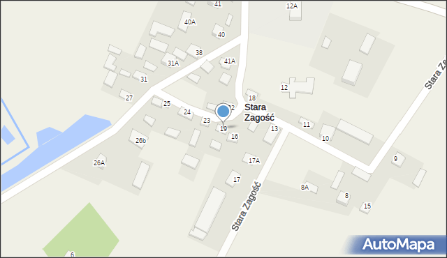 Stara Zagość, Stara Zagość, 19, mapa Stara Zagość