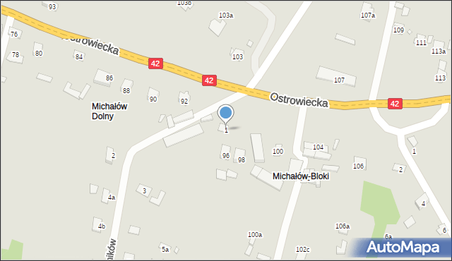 Starachowice, Stalowników, 1, mapa Starachowic