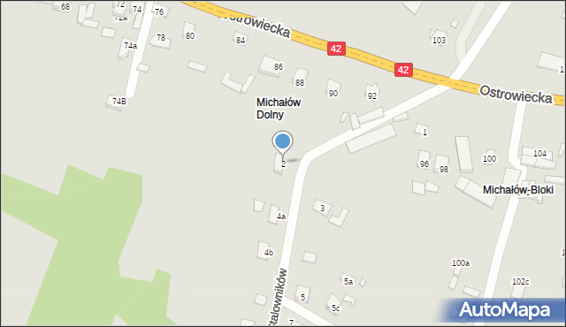 Starachowice, Stalowników, 2, mapa Starachowic