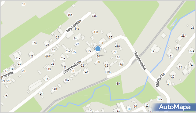 Starachowice, Staropolska, 26, mapa Starachowic