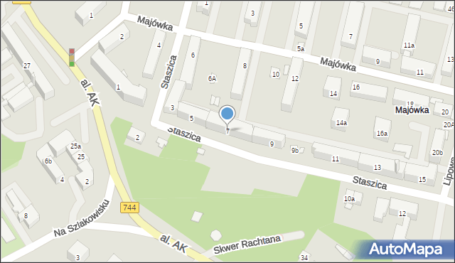 Starachowice, Staszica Stanisława, 7, mapa Starachowic