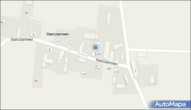 Starczanowo, Starczanowo, 3, mapa Starczanowo