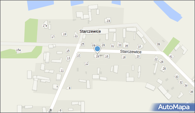 Starczewice, Starczewice, 14, mapa Starczewice