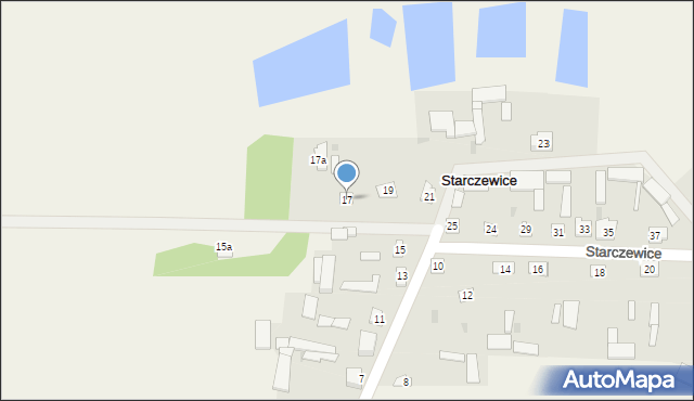 Starczewice, Starczewice, 17, mapa Starczewice