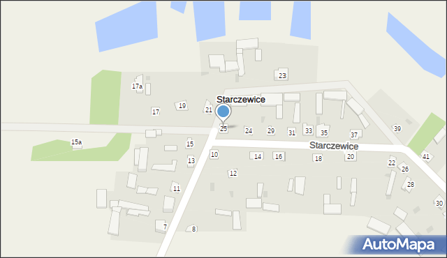 Starczewice, Starczewice, 25, mapa Starczewice
