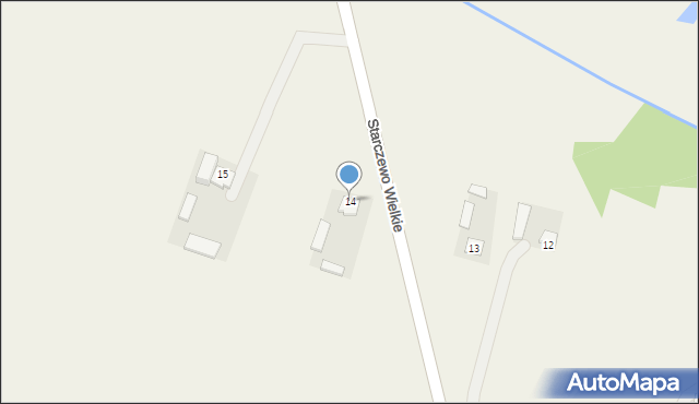 Starczewo Wielkie, Starczewo Wielkie, 14, mapa Starczewo Wielkie