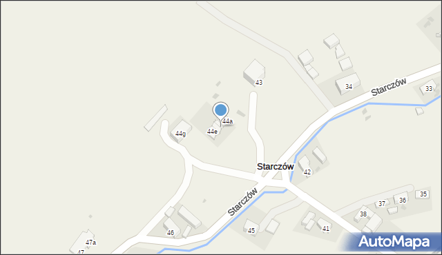 Starczów, Starczów, 44c, mapa Starczów