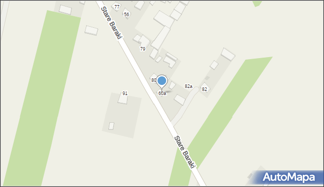 Stare Baraki, Stare Baraki, 60a, mapa Stare Baraki