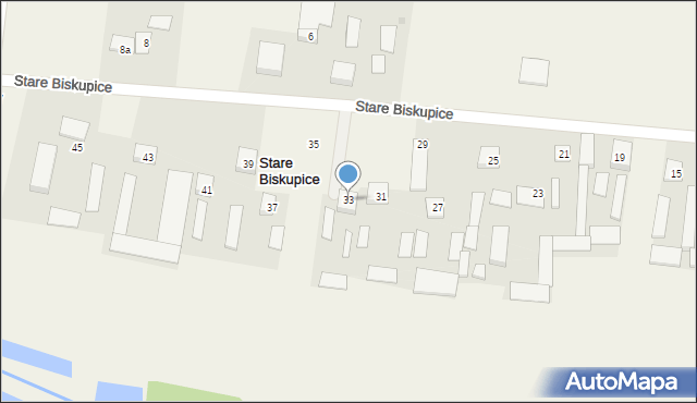 Stare Biskupice, Stare Biskupice, 33, mapa Stare Biskupice