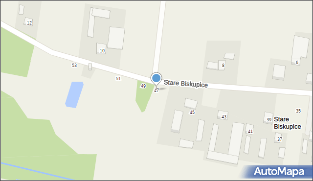 Stare Biskupice, Stare Biskupice, 47, mapa Stare Biskupice