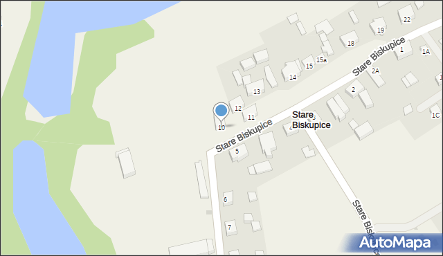 Stare Biskupice, Stare Biskupice, 10, mapa Stare Biskupice