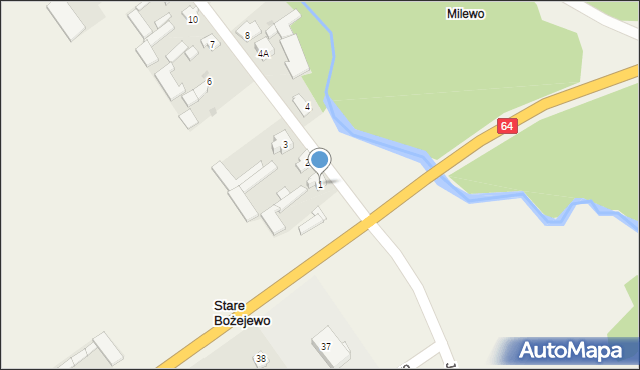 Stare Bożejewo, Stare Bożejewo, 1, mapa Stare Bożejewo