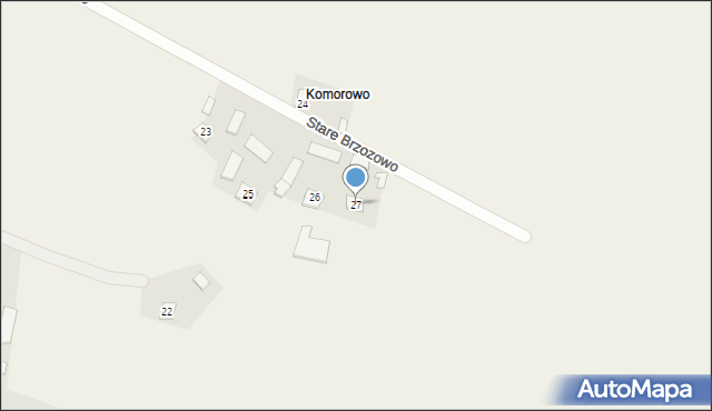 Stare Brzozowo, Stare Brzozowo, 27, mapa Stare Brzozowo