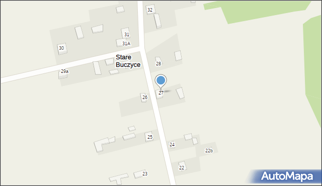 Stare Buczyce, Stare Buczyce, 27, mapa Stare Buczyce