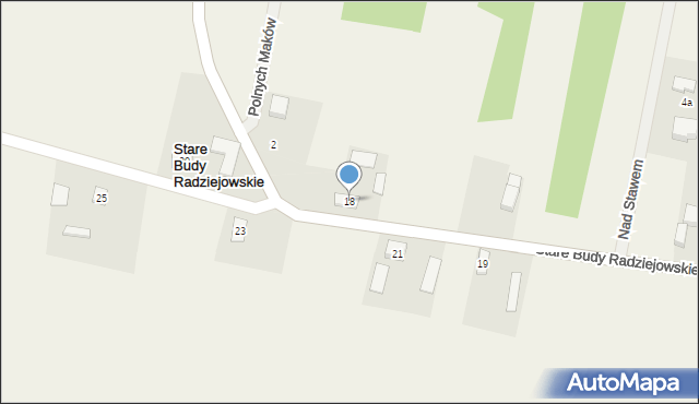 Stare Budy Radziejowskie, Stare Budy Radziejowskie, 18, mapa Stare Budy Radziejowskie