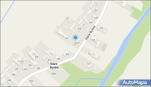 Stare Bystre, Stare Bystre, 312, mapa Stare Bystre