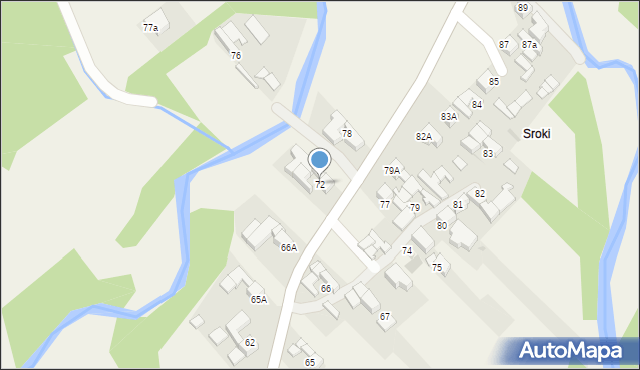 Stare Bystre, Stare Bystre, 72, mapa Stare Bystre