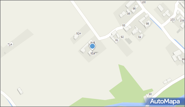 Stare Bystre, Stare Bystre, 91a, mapa Stare Bystre