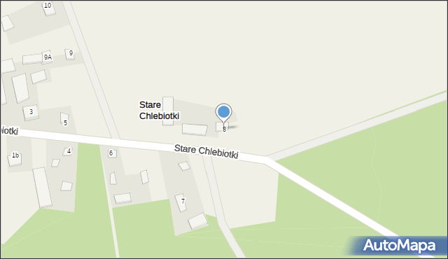 Stare Chlebiotki, Stare Chlebiotki, 8, mapa Stare Chlebiotki