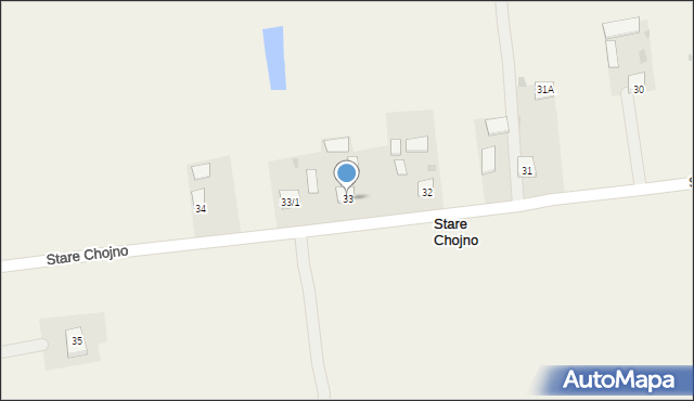 Stare Chojno, Stare Chojno, 33, mapa Stare Chojno