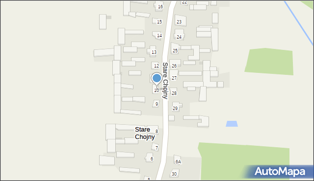 Stare Chojny, Stare Chojny, 10, mapa Stare Chojny