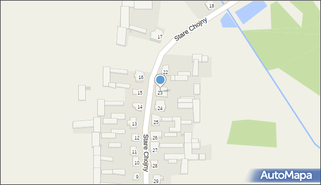 Stare Chojny, Stare Chojny, 23, mapa Stare Chojny