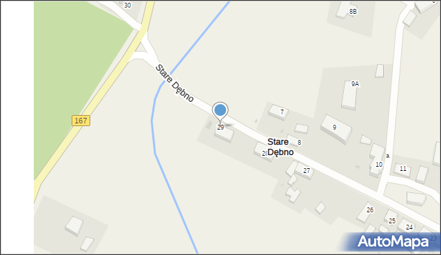 Stare Dębno, Stare Dębno, 29, mapa Stare Dębno