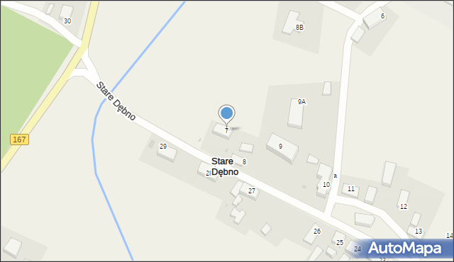 Stare Dębno, Stare Dębno, 7, mapa Stare Dębno