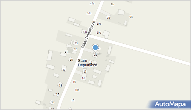 Stare Depułtycze, Stare Depułtycze, 11, mapa Stare Depułtycze
