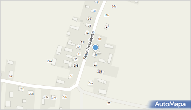 Stare Depułtycze, Stare Depułtycze, 20, mapa Stare Depułtycze