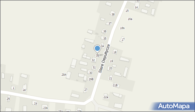 Stare Depułtycze, Stare Depułtycze, 33, mapa Stare Depułtycze