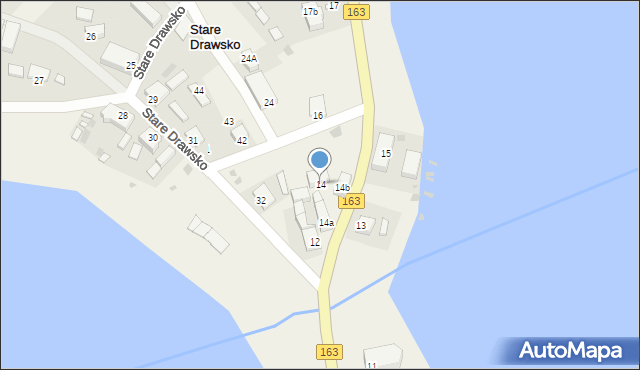 Stare Drawsko, Stare Drawsko, 14, mapa Stare Drawsko