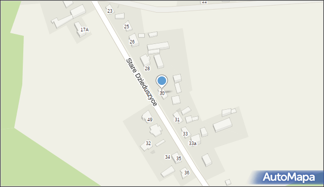 Stare Dzieduszyce, Stare Dzieduszyce, 30, mapa Stare Dzieduszyce