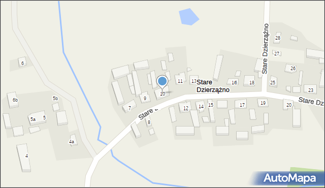 Stare Dzierzążno, Stare Dzierzążno, 10, mapa Stare Dzierzążno