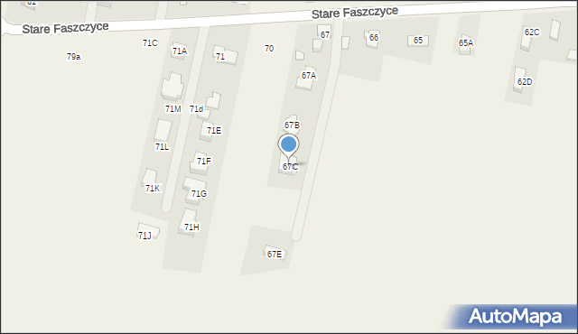 Stare Faszczyce, Stare Faszczyce, 67C, mapa Stare Faszczyce