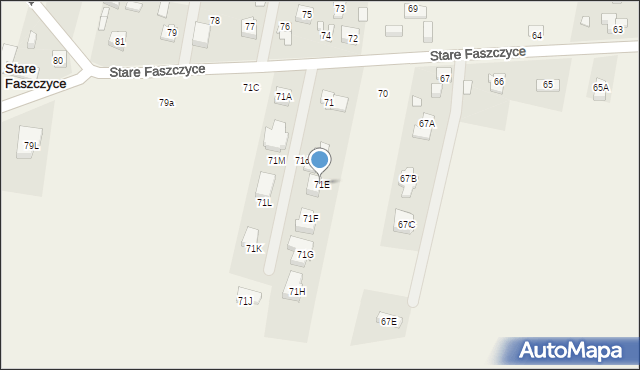 Stare Faszczyce, Stare Faszczyce, 71E, mapa Stare Faszczyce