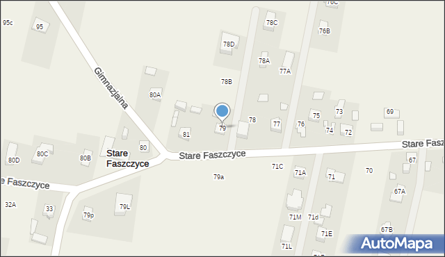 Stare Faszczyce, Stare Faszczyce, 79, mapa Stare Faszczyce