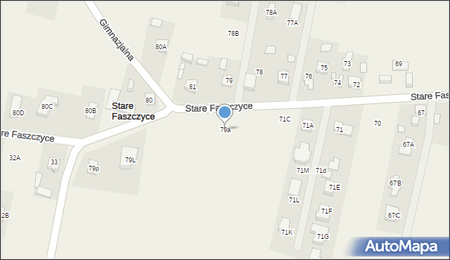 Stare Faszczyce, Stare Faszczyce, 79a, mapa Stare Faszczyce