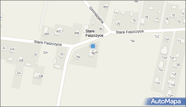 Stare Faszczyce, Stare Faszczyce, 79L, mapa Stare Faszczyce