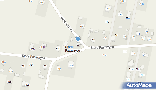 Stare Faszczyce, Stare Faszczyce, 80, mapa Stare Faszczyce