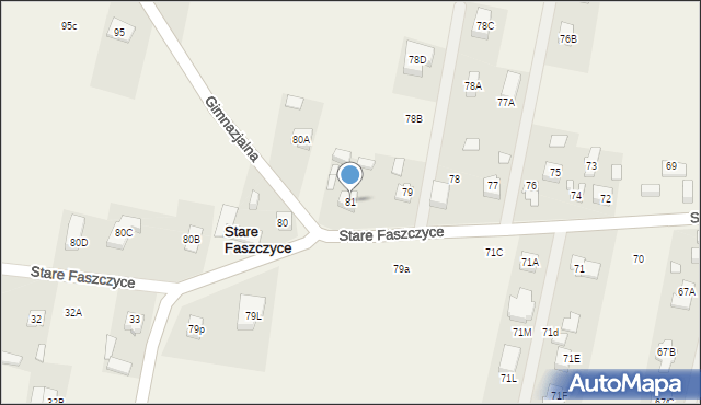 Stare Faszczyce, Stare Faszczyce, 81, mapa Stare Faszczyce